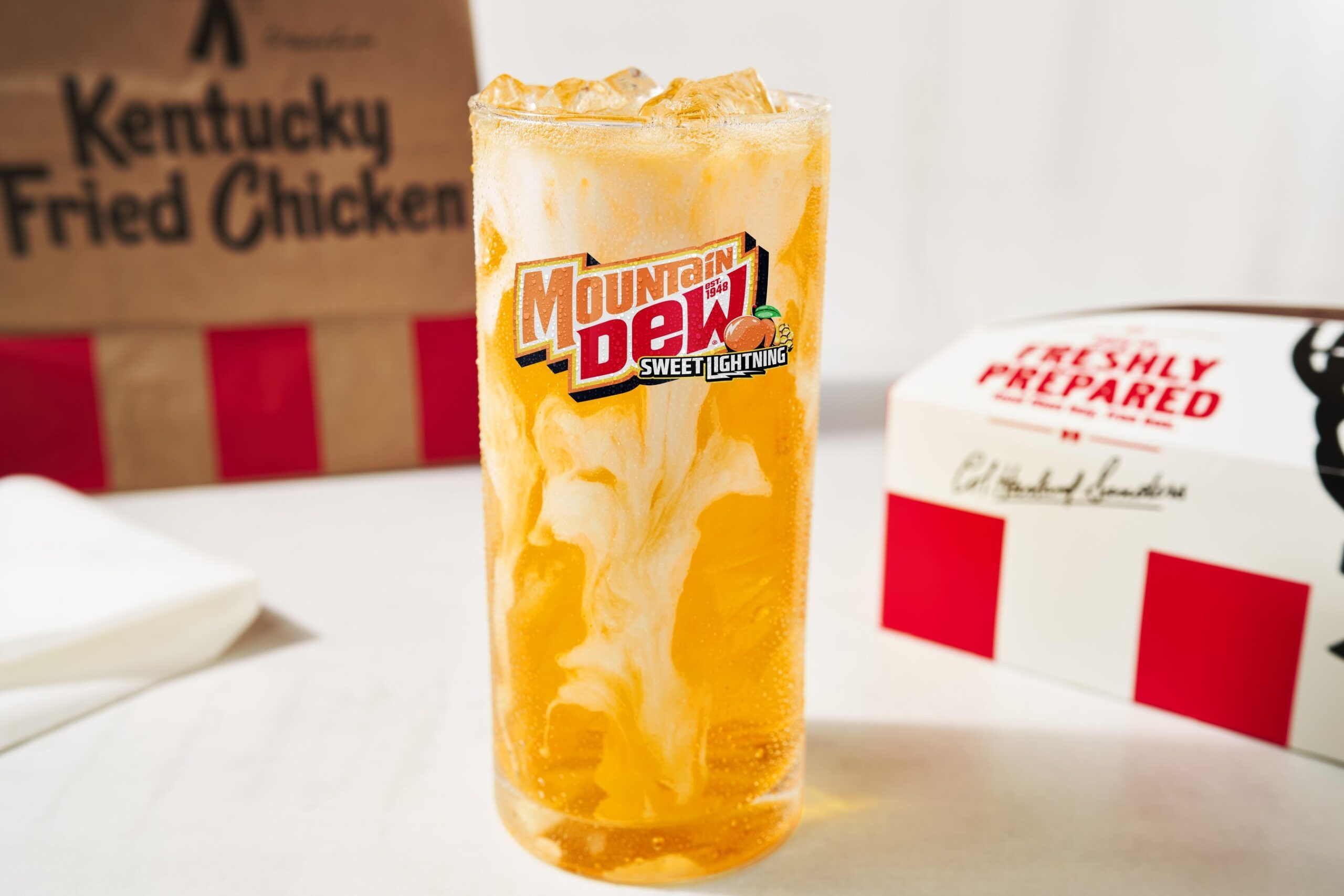 Kentucky Fried Chicken, F1 The Movie, Fill Up, KFC, Mountain Dew Sweet Lightning, Mountain Dew